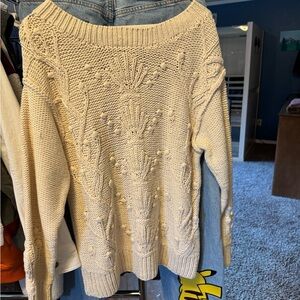 Cream Knit vintage Women's Sweater